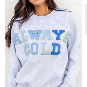 Pink Lily Patch graphic sweatshirt